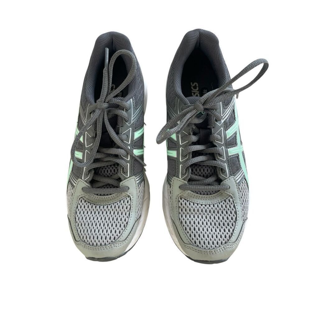 ASICS Gel Contend 4 Gray Mint Green Athletic Tennis Shoes Women’s Size 6.5 - Picture 3 of 6